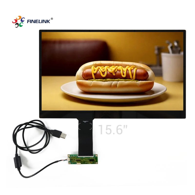 FINELINK OEM/ODM 15.6インチ パーソナライズされたPCAPタッチスクリーン 350cd/m2 亮度